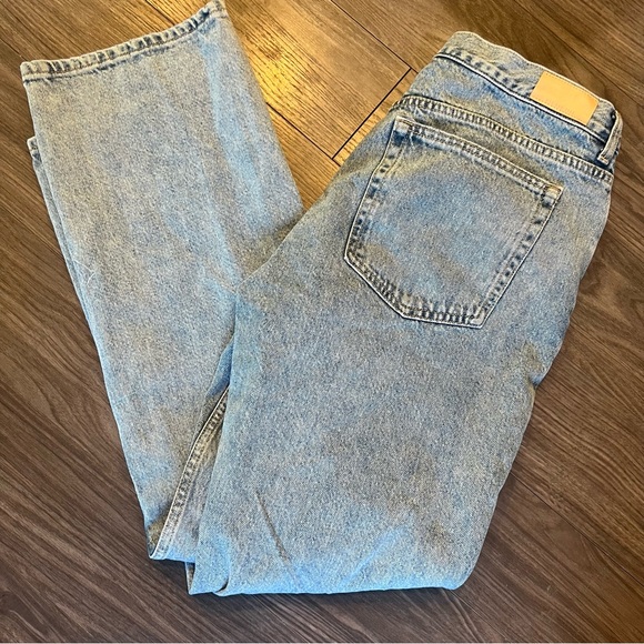 Upcycled Baggy Wide Leg Patchwork Jeans sz 12/14 - Picture 3 of 4